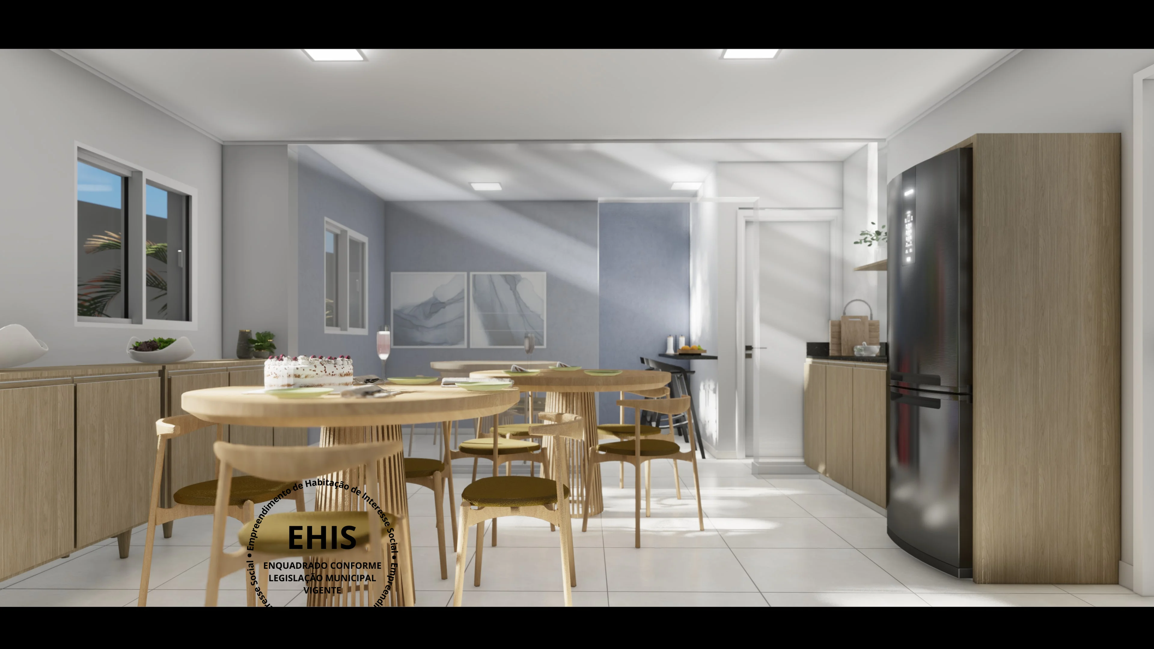 Perspectiva Ilustrada Salao de Festa Angulo 2